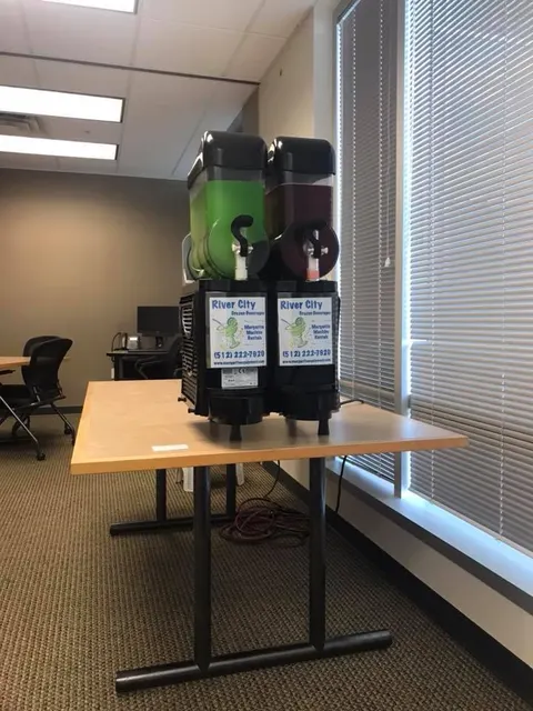 Margarita machine set up in an office